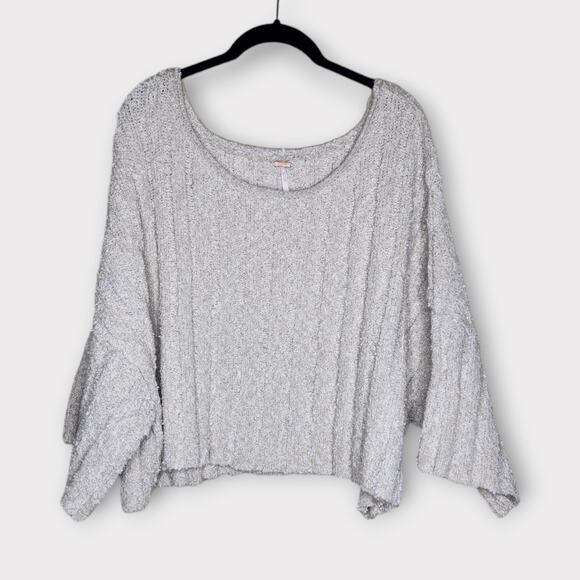 Free People Good Day Cropped Sweater Cream Women’s XS - Picture 2 of 9